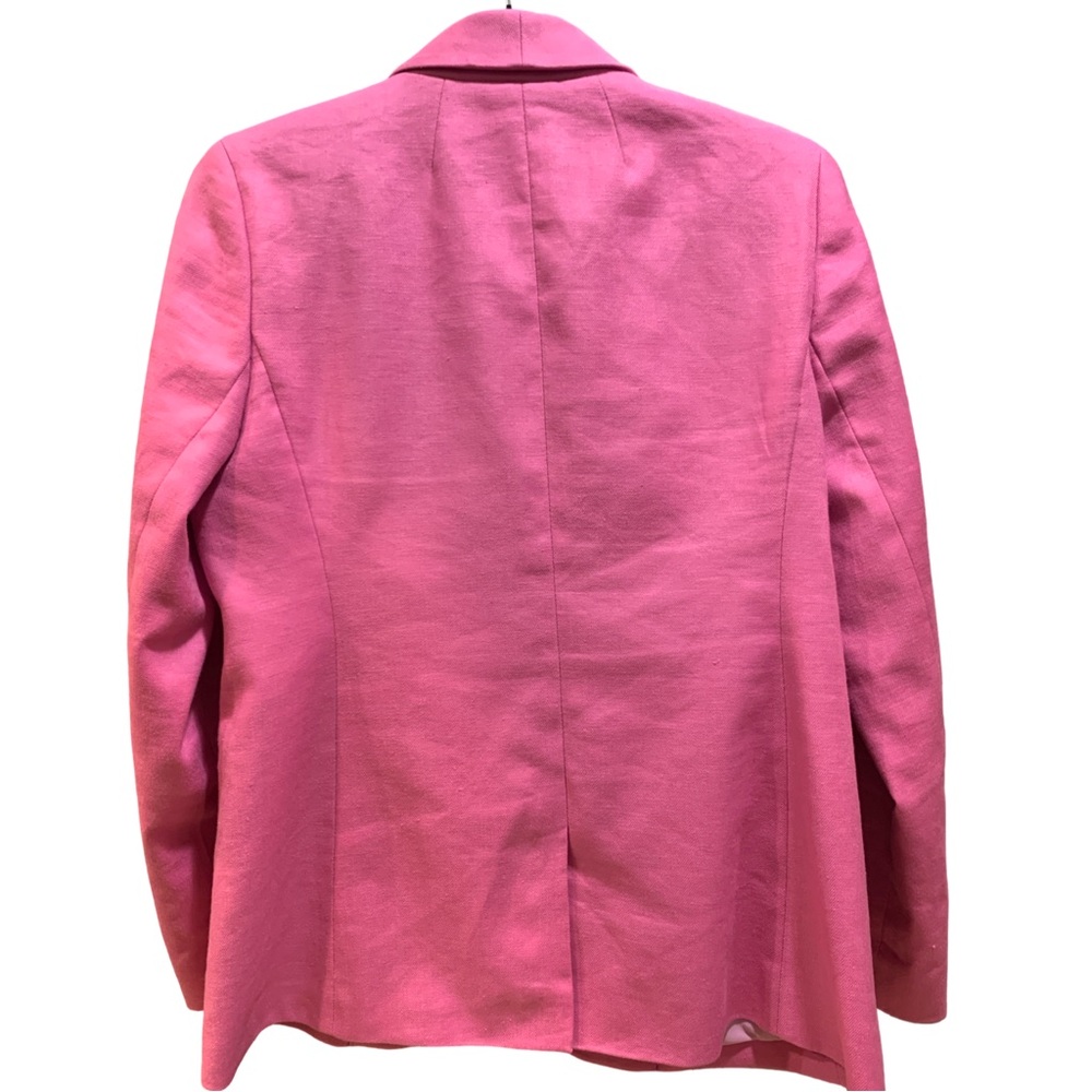J. CREW Parke Blazer Womens Size 8 Linen Blend Pink Jacket Blazer Preppy Career - Picture 3 of 9